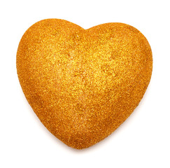 Golden christmas heart