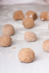 Fototapeta na wymiar dough balls