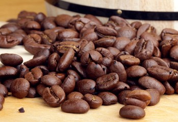 black beans roasted coffee