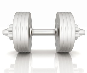 Metal realistic dumbbell