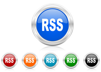 rss icon vector set