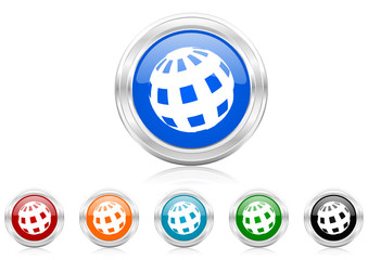 earth icon vector set