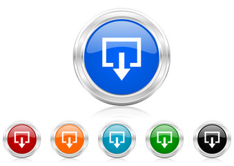 Obraz premium exit icon vector set