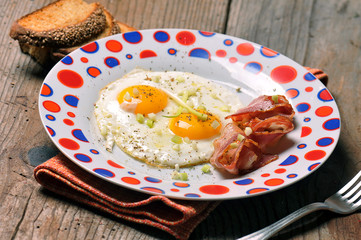 Bacon and Fried Egg on Toast
