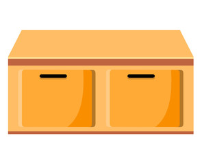 Wooden table isolated illustration