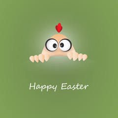 Funny Chicken Egg - Happy Easter Card