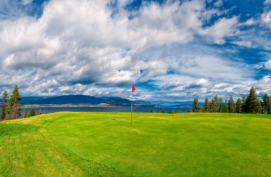 Golf Tee At Kelowna Lakeshore Road Okanagan Valley BC