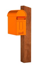 realistic 3d render of british mailbox