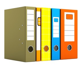 realistic 3d render of files