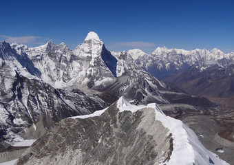 Panorama depuis le sommet de l'Island Peak - 6189 m, Népal