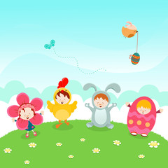 Obraz na płótnie Canvas Kids Easter Party