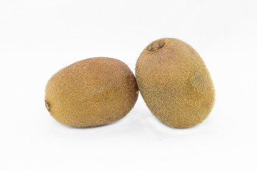 Fresh Green kiwi on white background