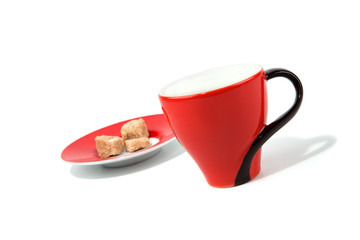 Red Cup on the white background (isolated)