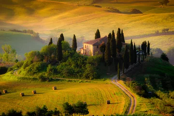 Foto op Plexiglas Toscane, landhuis © ronnybas