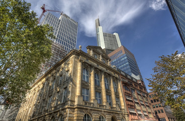 Fototapeta premium Bank buildings in Frankfurt, Germany