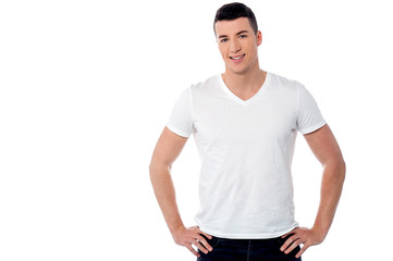 Fototapeta premium Smart young man posing to camera