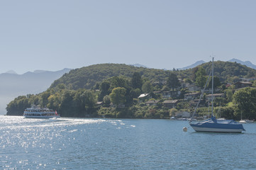 Spiez, Seeufer, Dorf, Seerundfahrt, Schweizer Berge, Schweiz
