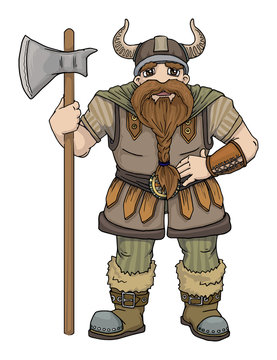 Hand drawn Viking, dwarf