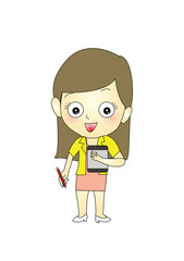 Smile Businesswoman with notebook and pen