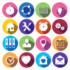 Web Icons Set in Flat Design