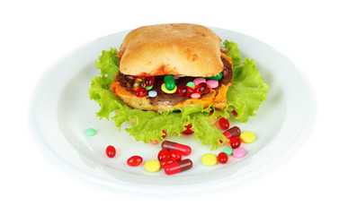 Conceptual image for nutritional care:assorted vitamins and