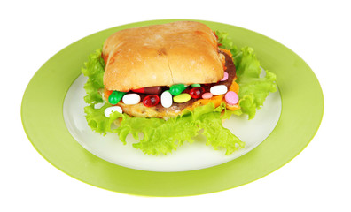 Conceptual image for nutritional care:assorted vitamins and