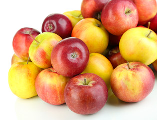 Juicy apples isolated on white