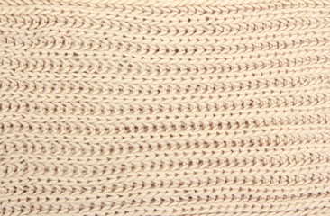 Warm knitted scarf close up