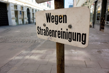 Parkverbot wegen Stra&szlig;enreinigung