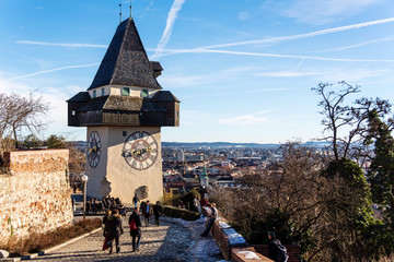 Sterreich Steiermark Graz Uhrturm