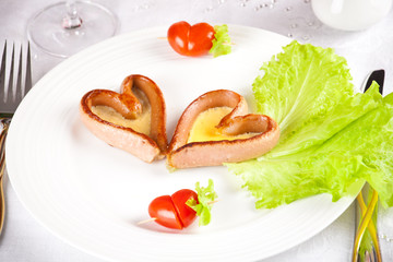 Close up of beautiful breakfast.