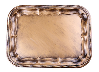 Vintage tray, isolated on white