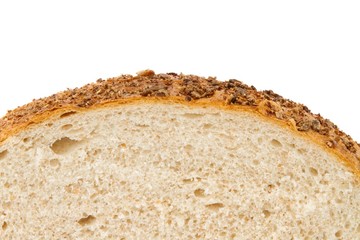 homemade bread with sesame and sunflower seeds