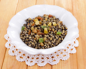 Plate with kutia -  traditional Christmas sweet meal in