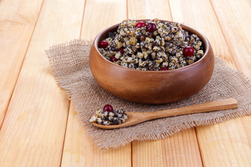 Plate with kutia -  traditional Christmas sweet meal in