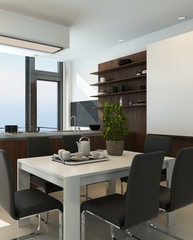 Modern design kitchen interior