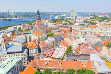 Obraz premium Aerial View of Riga