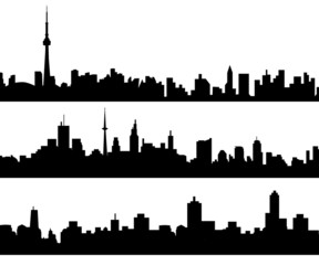 Obraz premium City Skyline Set - Vector