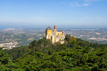 Pena National Palace above Sintra town, Portugal