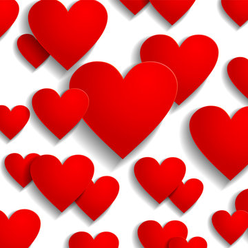 Valentine day hearts greeting background