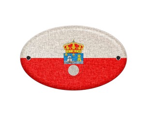 Obraz premium Wooden Cantabria flag.