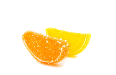 jelly slices isolated