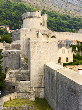 part of the fortress wall and watchtower of the old town