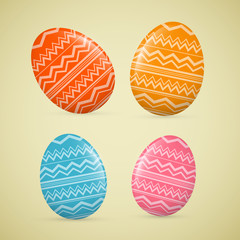 Abstract Vector Easter Eggs