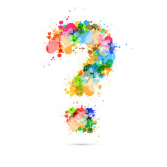 Abstract Vector Question Mark Colorful Symbol