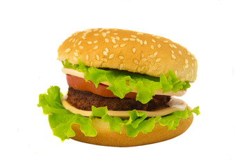 big cheeseburger isolated