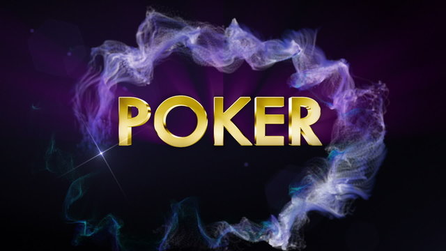 Poker Gold Text in Particles, with Final White Transition