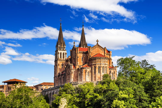 Basilica of Our Lady of Battles, Covadonga, Asturias, Spain.