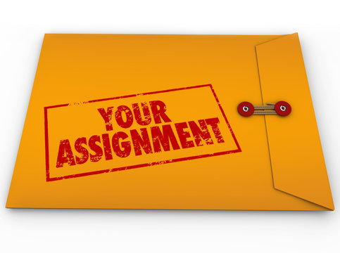Your Assignment Task Yellow Envelope Secret Instructions