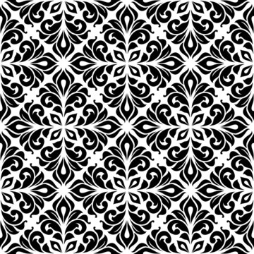 Seamless pattern with floral elements.